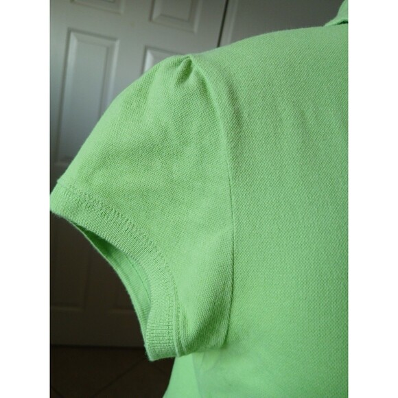Abercrombie‎ Polo Shirt Girls XL Green Short Sleeve Moose Logo Preppy Youth - Picture 5 of 14